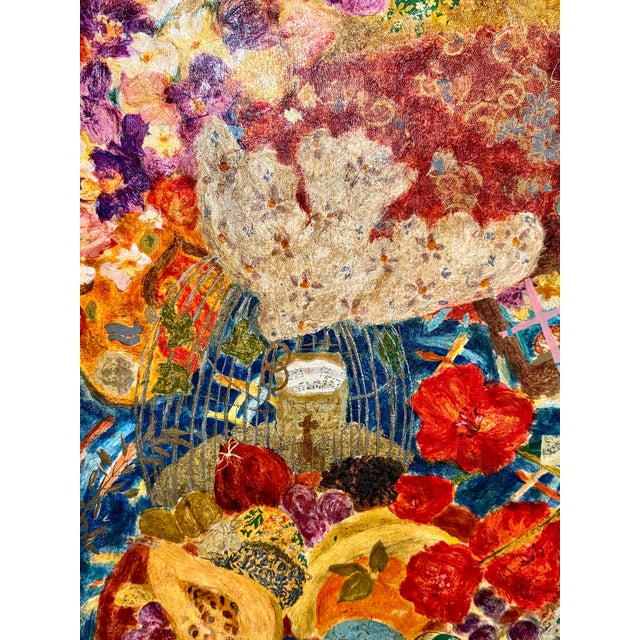 Roy Fairchild-Woodard Late 20th Century Roy Fairchild-Woodard, "Time to Sing Again", Serigraph and Mixed Media For Sale - Image 4 of 8