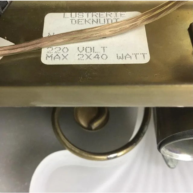 Double Shell Frosted Glass Wall Lamp from Deknudt, 1970s For Sale - Image 6 of 8