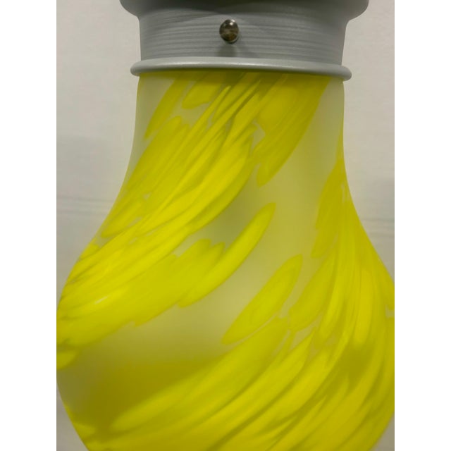 1990s Blown Yellow Glass Bulb Pendant Lamp, 1990s For Sale - Image 5 of 6