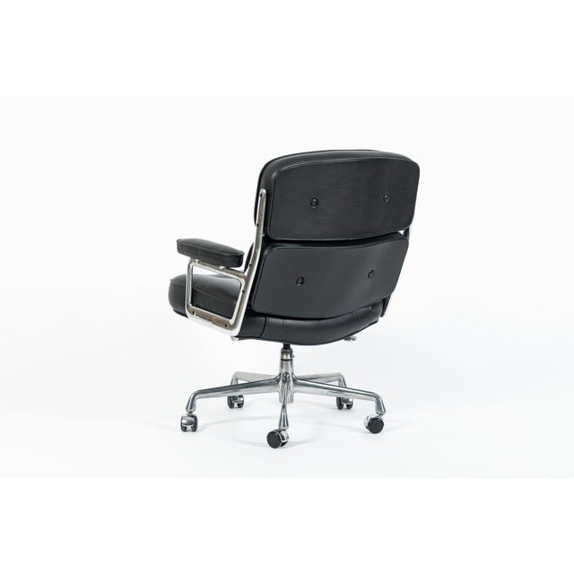 Herman Miller Eames Herman Miller Time Life Black Leather Office Chair 2017 For Sale - Image 4 of 14