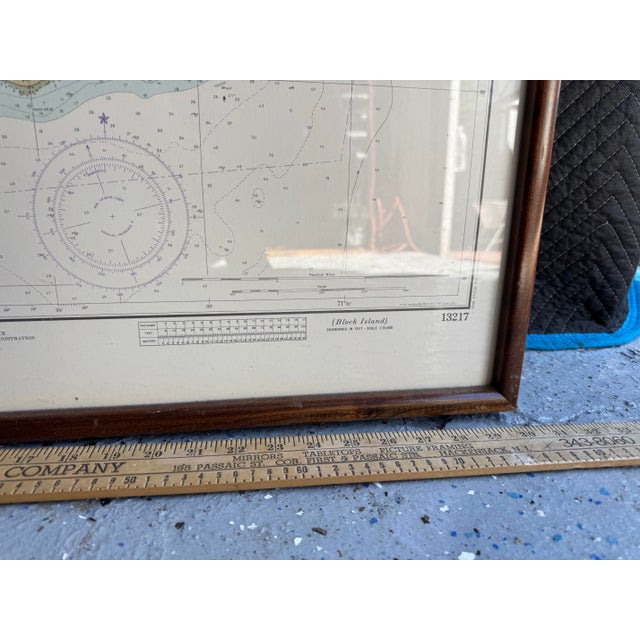 Block Island Rhode Island Framed Nautical Map For Sale - Image 10 of 10