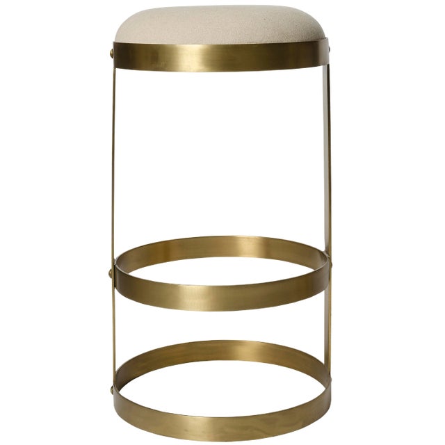 Dior Bar Stool, Antique Brass For Sale