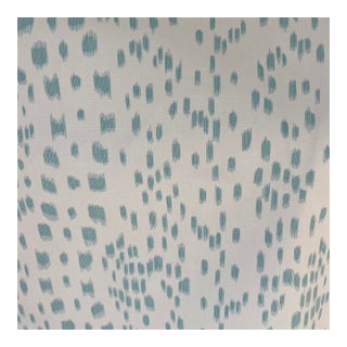 Brunschwig & Fils Pool Light Turquoise on White Cotton Fabric- 4 Yards For Sale