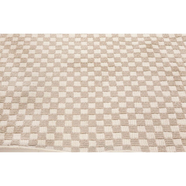 Modern Scandinavian Indoor-Outdoor Checkerboard Rug Custom by Doris Leslie Blau For Sale - Image 4 of 6