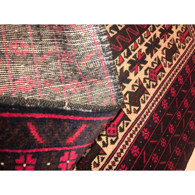 Vintage Afghan Rug, 1950s For Sale - Image 6 of 7