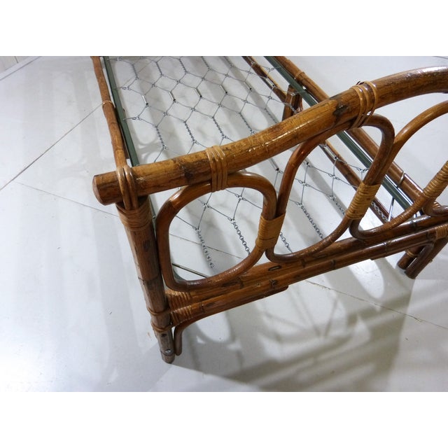 Bamboo and Rattan Bed, 1970s For Sale - Image 11 of 13