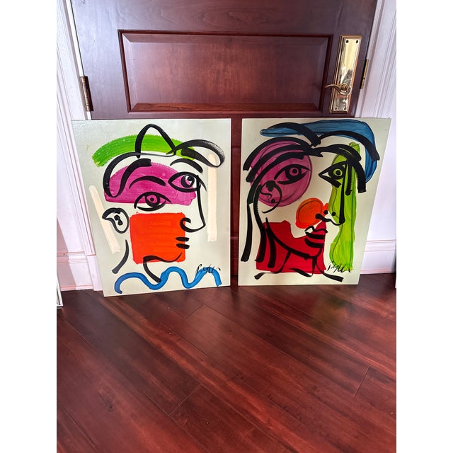 1960s Peter Keil Pair of Early Cubist Paintings For Sale In Atlanta - Image 6 of 7