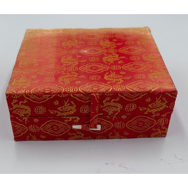 Brown Vintage Chinese Dragon Hand Carved Soapstone Shop Seal & Red Ink Pot Set For Sale - Image 8 of 12