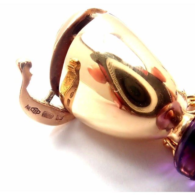 Bulgari Mediterranean Eden Sautoir 18k gold amethyst ceramic necklace For Sale - Image 9 of 11