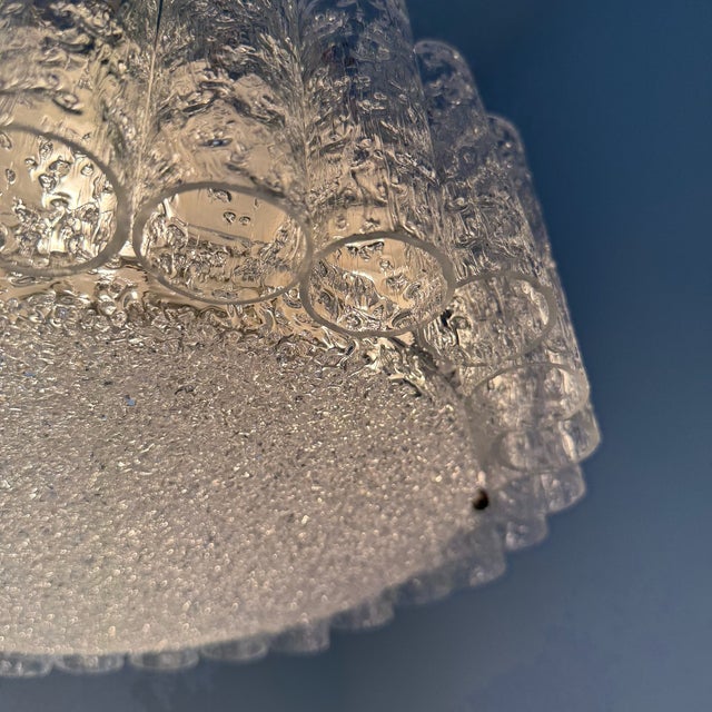 Vintage German Ice Glass Ceiling Lamp from Doria Leuchten, Germany, 1970s For Sale - Image 15 of 18
