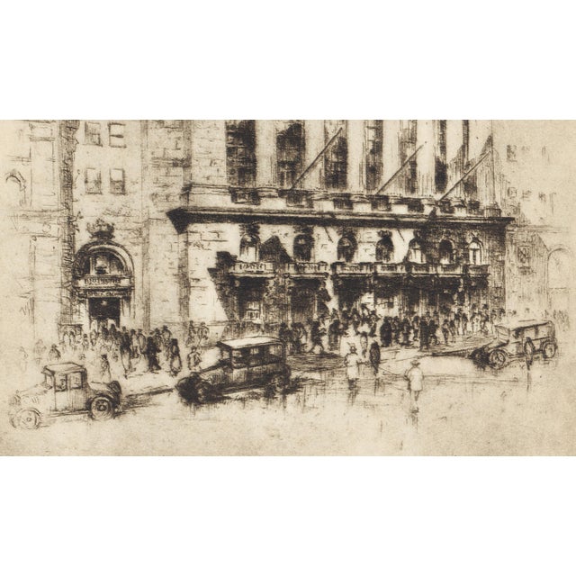 Anton Schutz "New York Stock Exchange" 1939 Etching by Anton Schutz For Sale - Image 4 of 7