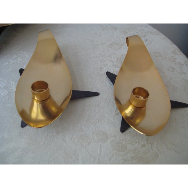 Mid-Century Modern Atomic Table Console/Candle Holder Set - 3 Pieces For Sale - Image 9 of 13