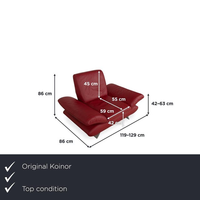with the Koinor Rossini armchair, you'll get a striking piece of furniture in vibrant red that instantly catches the eye....