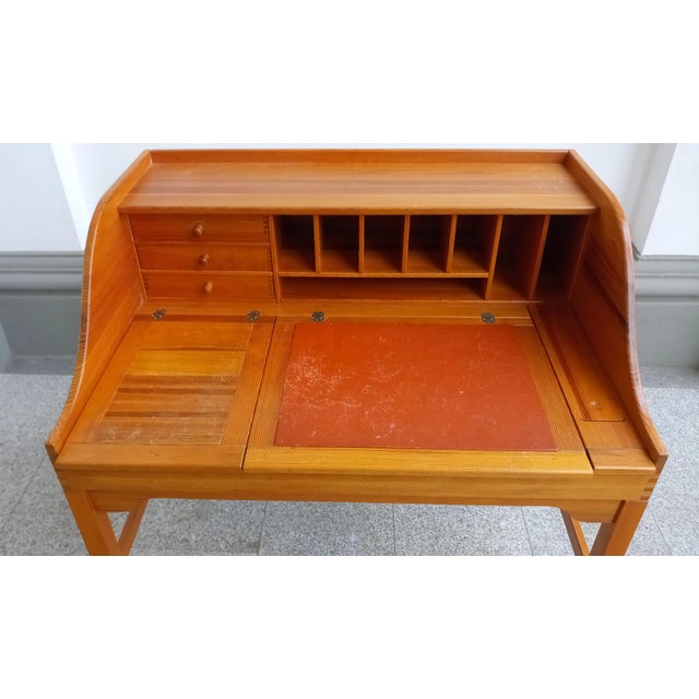 Pine Desk and Chair by Andreas Hansen for Hadsten Träindustri, 1970s, Set of 2 For Sale - Image 10 of 16