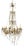 Metal Ceiling Lamp with Crystal Pendants For Sale