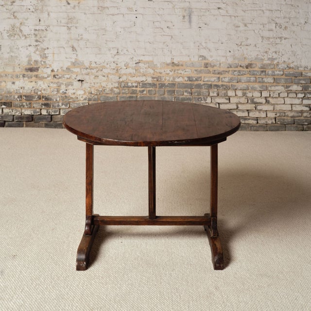19th Century French Vigneron Oak Wine Table For Sale - Image 4 of 8