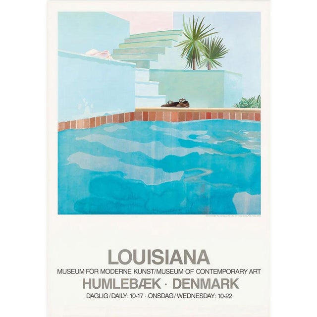 David Hockney "Pool and Steps" Exhibition Poster Dimensions: 24 x 33 in / 59.4 x 84.1 cm Sold unframed