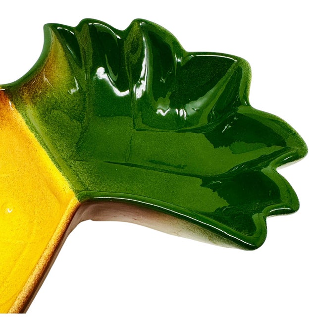 Ceramic Vintage (1960's) Mid-Century Modern California Pottery Pineapple Chip & Dip Bowl S-24 For Sale - Image 7 of 10