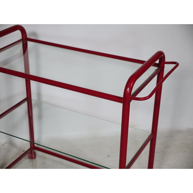 Vintage Metal and Glass Trolley, 1980s For Sale - Image 3 of 9