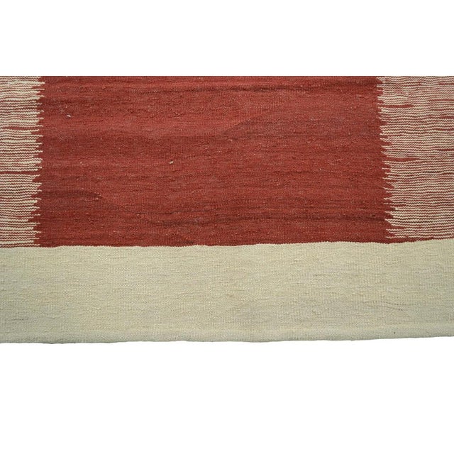 Handwoven Designer Kilim Fars Rug For Sale - Image 6 of 9