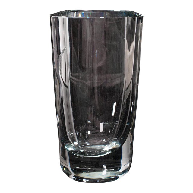 1960s Vintage Swedish Decorative Art Glass Flower Vase For Sale