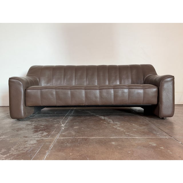 1980s 1980’s Buffalo Leather Ds-44 Attributed to DeSede Sofa For Sale - Image 5 of 16