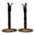 Vintage Brutalist Studio Iron Metal Art Candlestick Holders - a Pair For Sale