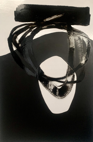 Kardesch, Black and White No. 2406, Oil on Canvas