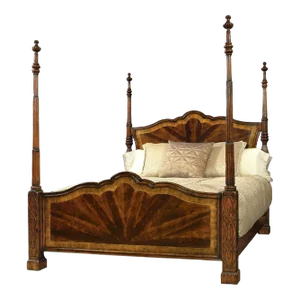 Chippendale Mahogany Four Post Bed - US King