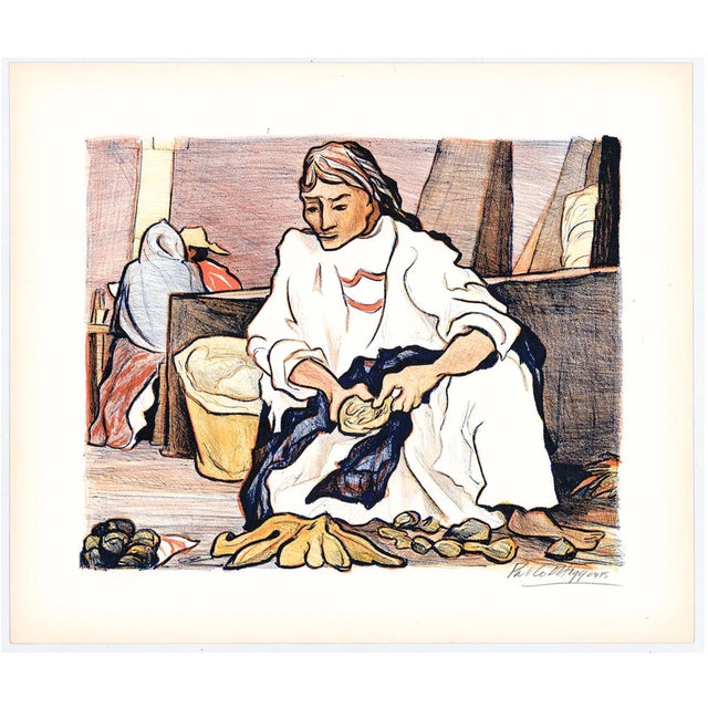 Pablo O'Higgins (1904-1983) "Cuautla Market" (From the portfolio: Mexican People), color lithograph, pencil signed....