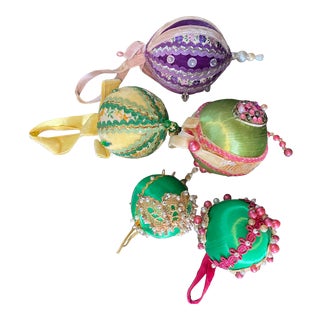 Victorian Handmade Ornaments, S/5 For Sale