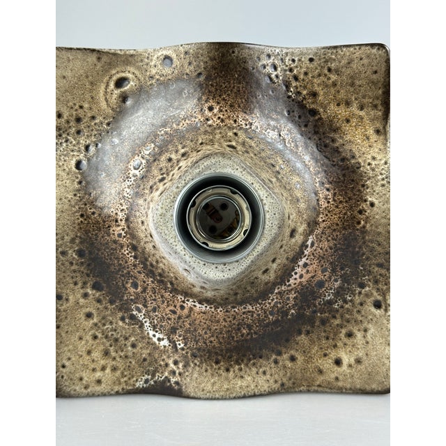 Brown Vintage Wall Lamp in Ceramic, 1960s For Sale - Image 8 of 18