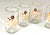 David Douglas , signed, tall,gold gilded Daisy glasses Set of 5