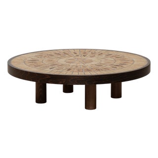 Round Coffee Table by Roger Capron, France, 1970s For Sale