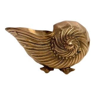 Rosenthal Netter Brass Seashell Nautilus Planter or Cachepot For Sale