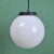 Mid-Century Modern Round White Opaline Lamp, 1930s For Sale - Image 3 of 10