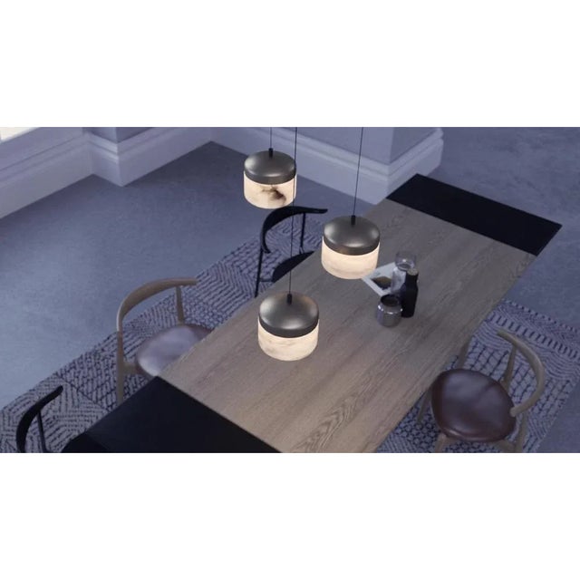 Copper Copper 3 Pendant Lamp by United Alabaster For Sale - Image 8 of 9