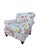 Wood Clayton Marcus English Roll-Arm Club Chairs, Pair – Floral Botanical Chintz Upholstered Lounge Chairs For Sale - Image 7 of 16
