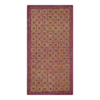 Antique American Hooked Rug For Sale