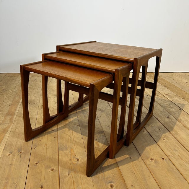 Quadrille Nesting Tables in Teak from G-Plan, 1960s, Set of 3 For Sale - Image 3 of 8