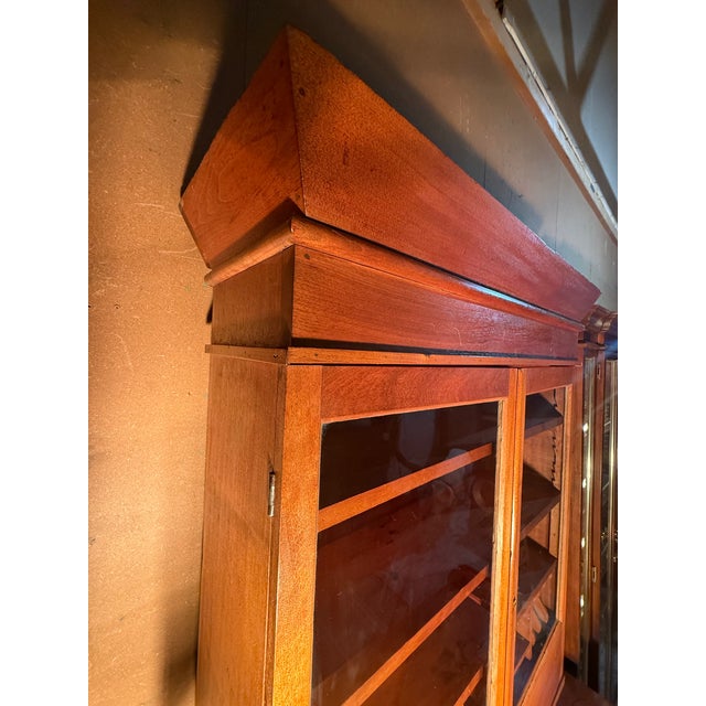 Antique Desk W/Bookcase in Solid Cherrywood Circa 1830 For Sale - Image 9 of 13