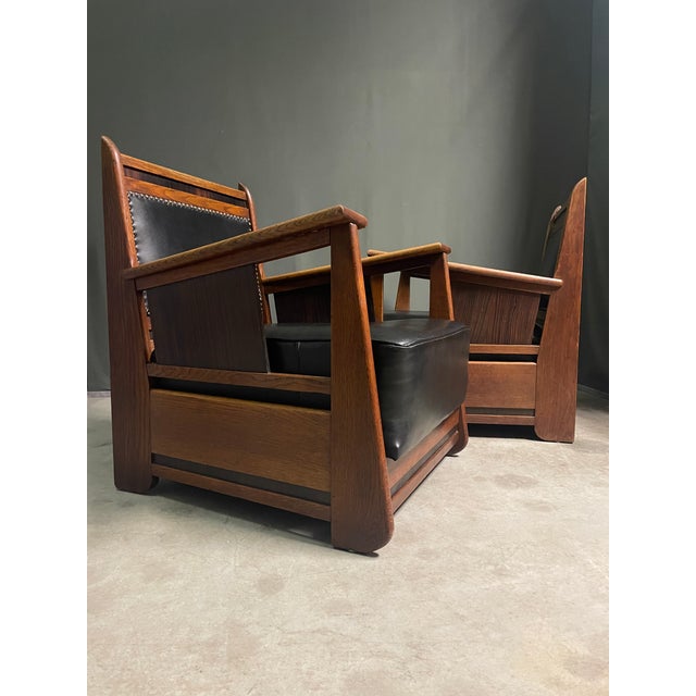 A really unusual pair off extremely well made lounge chairs circa 1930. .