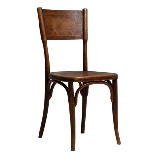 Early 20th Century France Tan Wood Lounge Chair For Sale