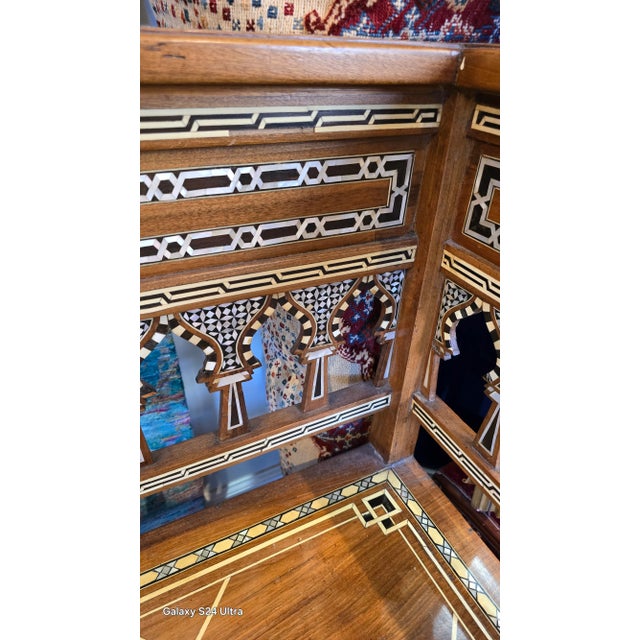 Mosaic Arabesque Bench & Chair Circa 1900 For Sale In Miami - Image 6 of 10
