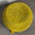 20th Century Modernist Round Wicker Rattan Pouf in Yellow For Sale - Image 3 of 9