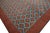 Early 20th Century Astonishing Wave Fret Border With Red Diamond Design Square Indian Cotton Dhurrie Rug For Sale - Image 5 of 6