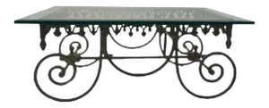 19th Century Wrought Iron French Coffee Table