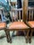 Set of 6 Oak Carved Chairs Mission Arts & Crafts For Sale - Image 4 of 5