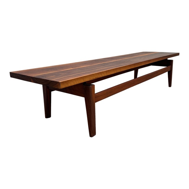 1950s Mid Century Floating Coffee Table, Model T621 Style Bench For Sale