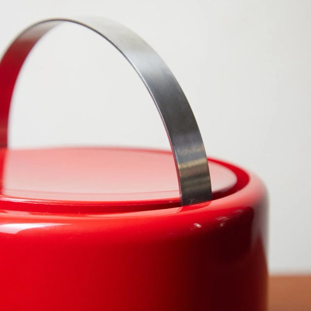 Stelton Erik Magnusson Minimalist Red Ice Bucket For Sale In New York - Image 6 of 10